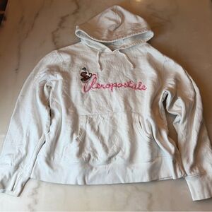 Aeropostale White Hoodie with Pink Script Logo